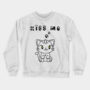 i love my cute cat Crewneck Sweatshirt